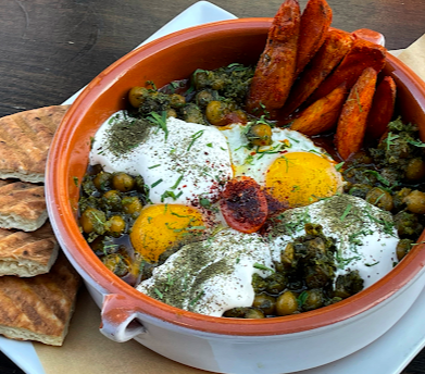Cafe La Maude signature dishes Shawarma
Petit Steak
Brisket Huevos Rancheros